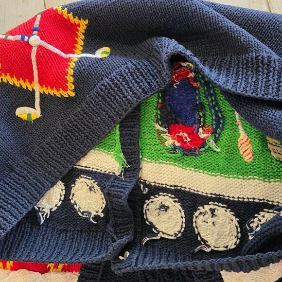 Vintage Marisa Christina Hand Knit Golf Sweater Vest Holiday Novelty Christmas M - Picture 10 of 10